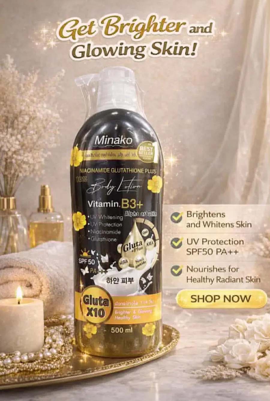 Minako Gluta Vitamin B3 Lotion